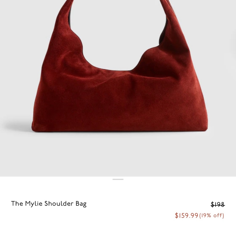 Madewell aged wine Suede Shoulder Bag